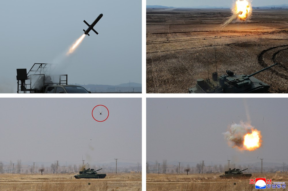 🔻🇰🇵KCNA：3月29日，将军观摩了由朝鲜国防科学院装甲武器研究所组织的