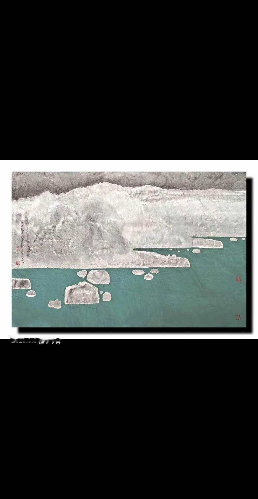 徐州胡云海技法山水画旧作。当代山水艺术 写意山水系列 文人山水画 纸本水墨山水