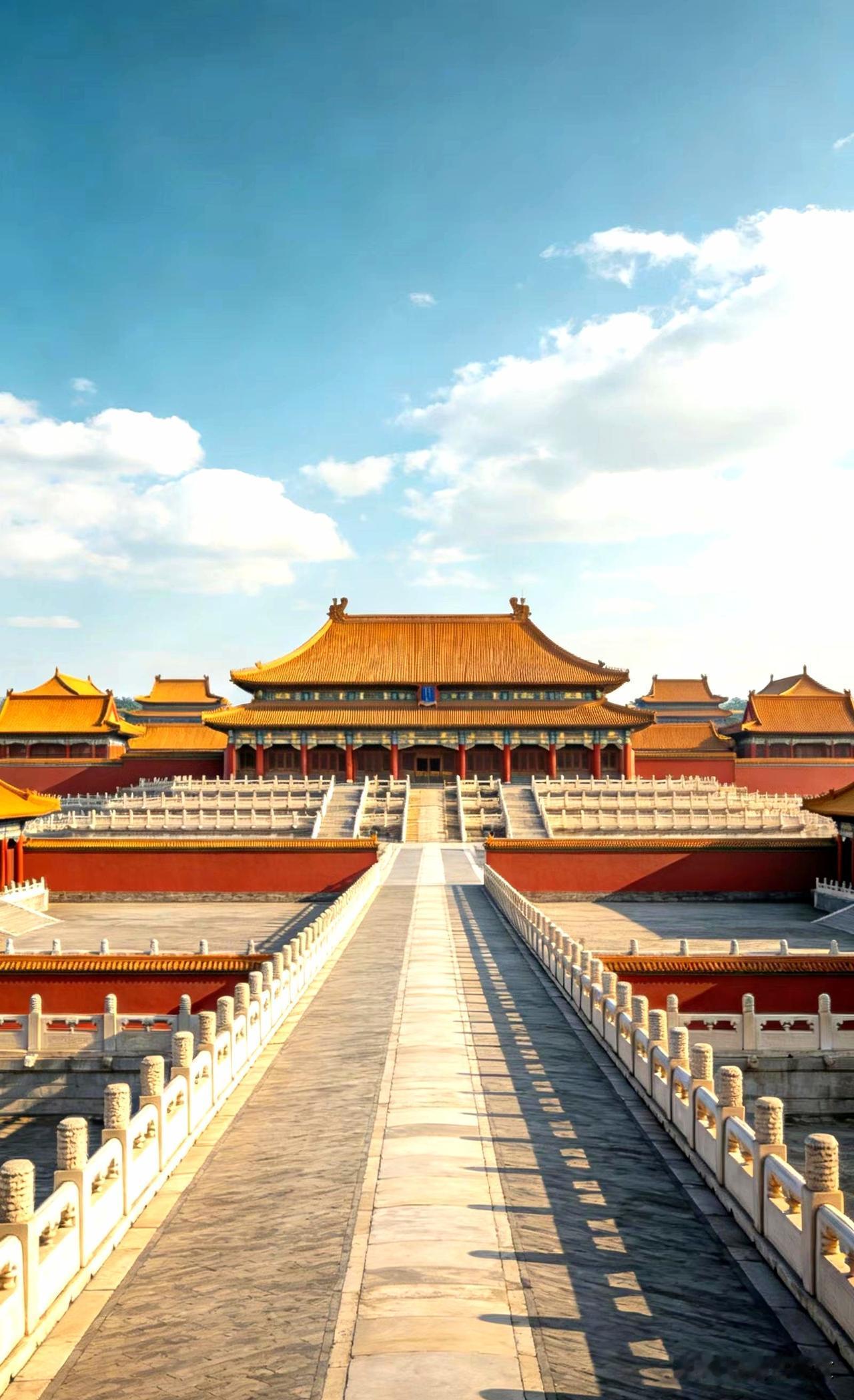 京华盛夏，天阔云清，我踏晨光入紫禁城，沿千年中轴线缓步漫游，循着古建脉络，触摸六