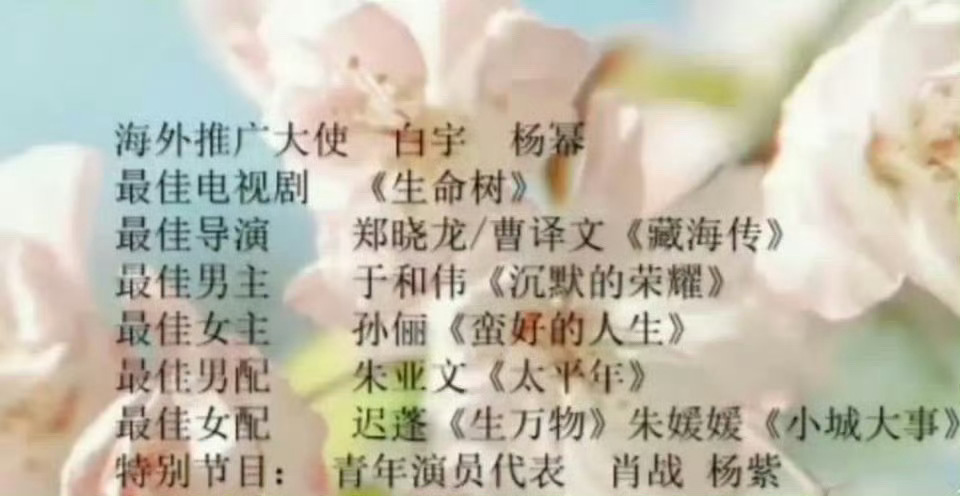 白玉兰结果出来了 