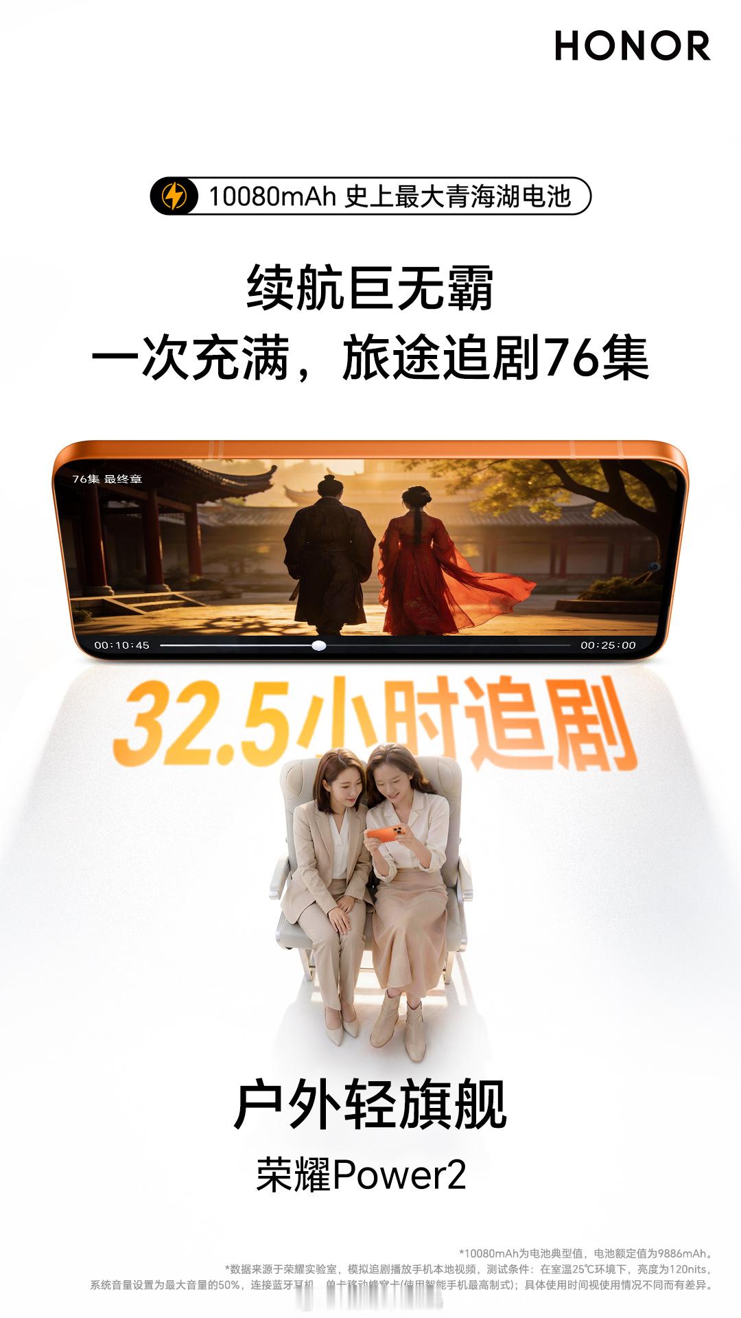 荣耀Power2 是一款电池超大、续航超长、防护超强的神机，可靠又好用