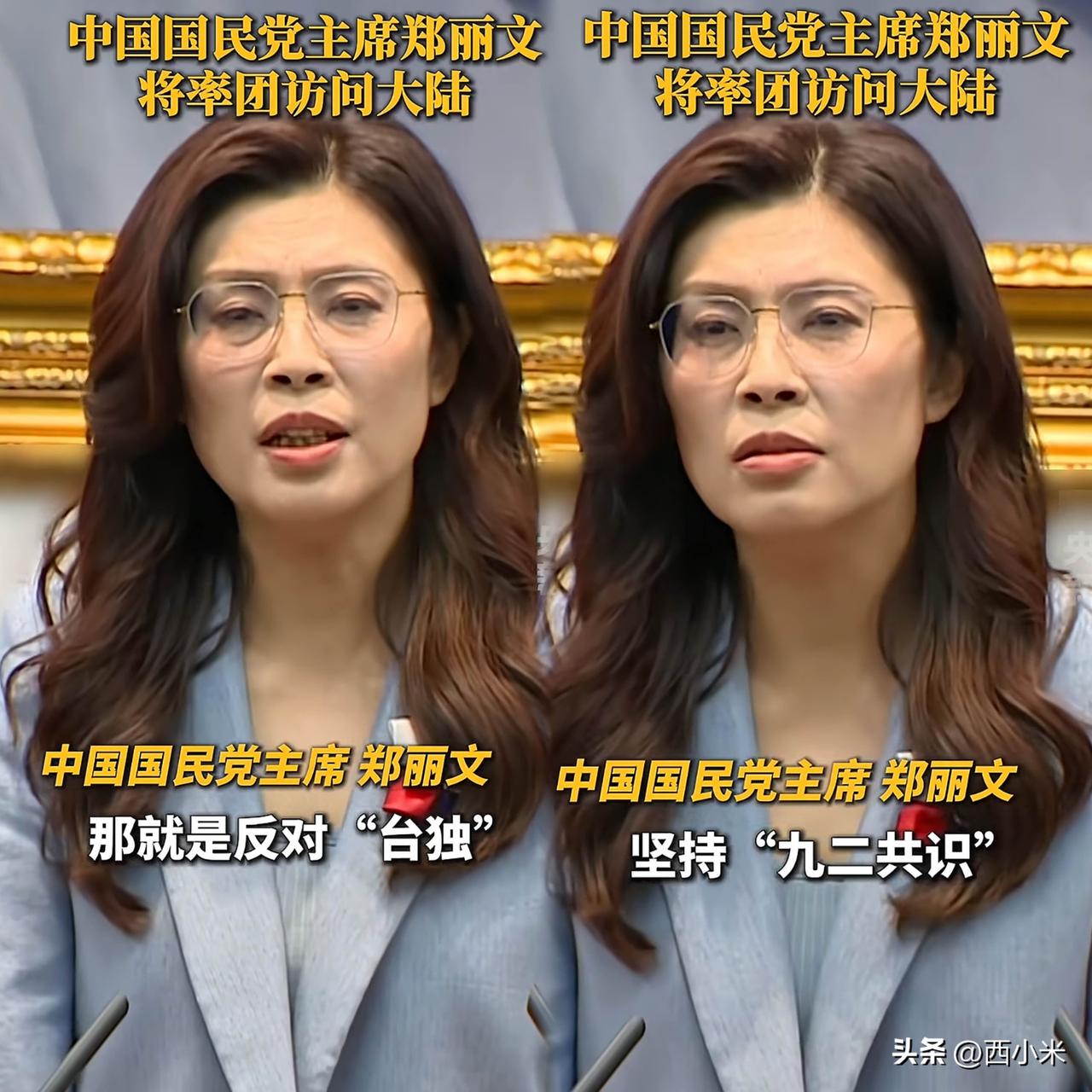 郑丽文最近官宣了这次的访陆行程，带队访问大陆，目的地是江苏、上海、北京等代表大陆