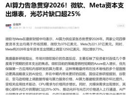 AI 算力焦虑成了2026年科技圈的头号热门词。看看微软、Meta这些科技巨头，