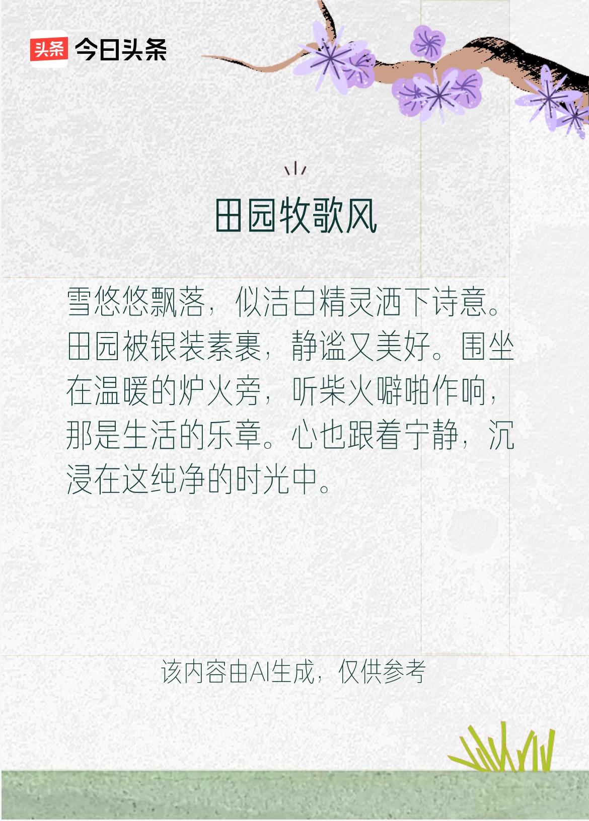 雪落围炉，且听心音

大雪时节，天地间仿佛被一只无形的手按下了静音键，喧嚣退去，