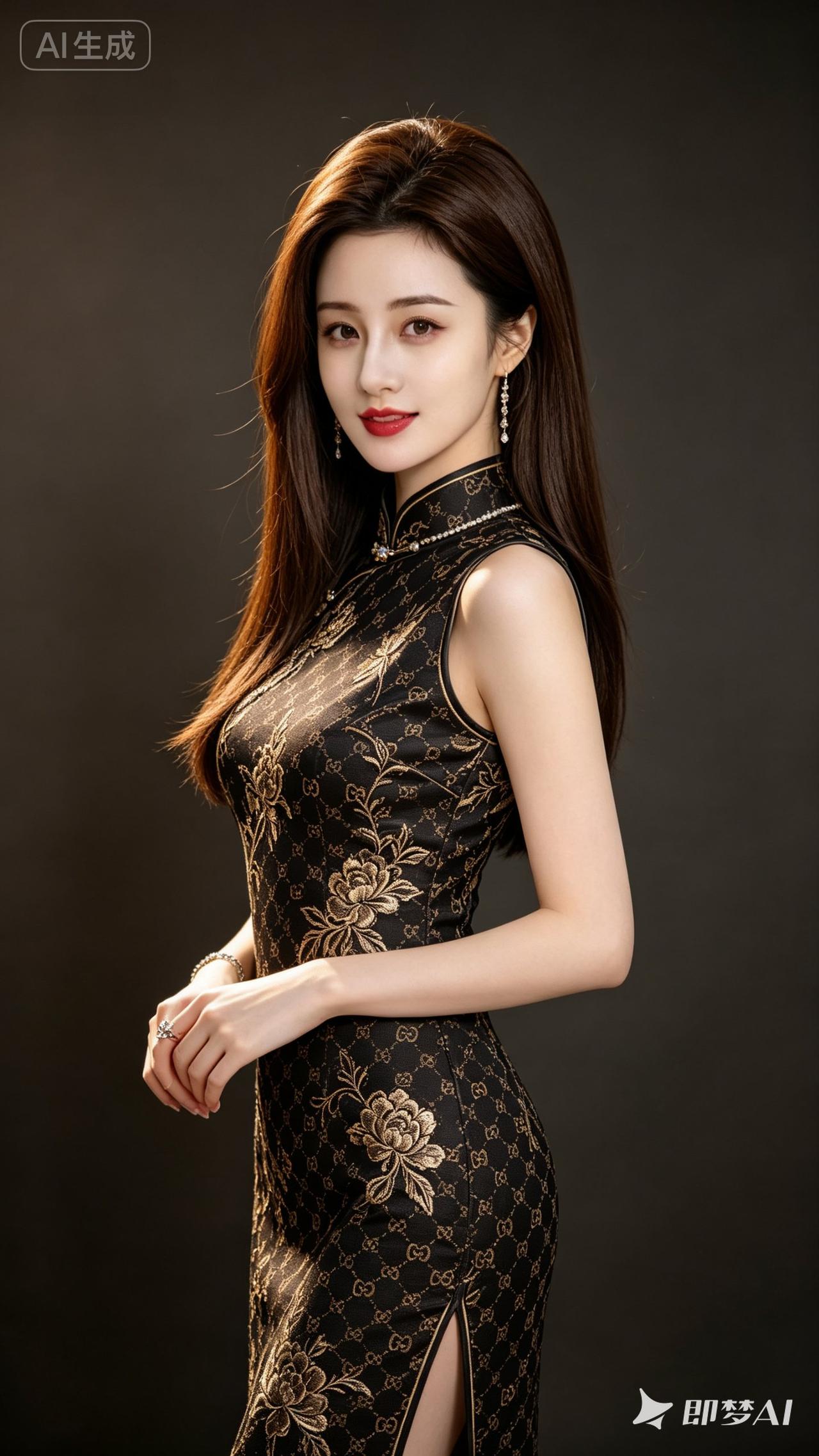 优雅黑裙，尽显东方韵味，气质女神范儿十足！🌟✨