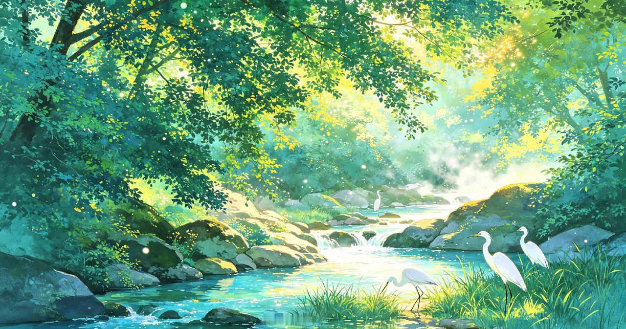 上联：夏木成帷蝉韵闹，
下联：清溪绕岸鹭鸥闲。
 简要解析
 景物对仗工整：夏木