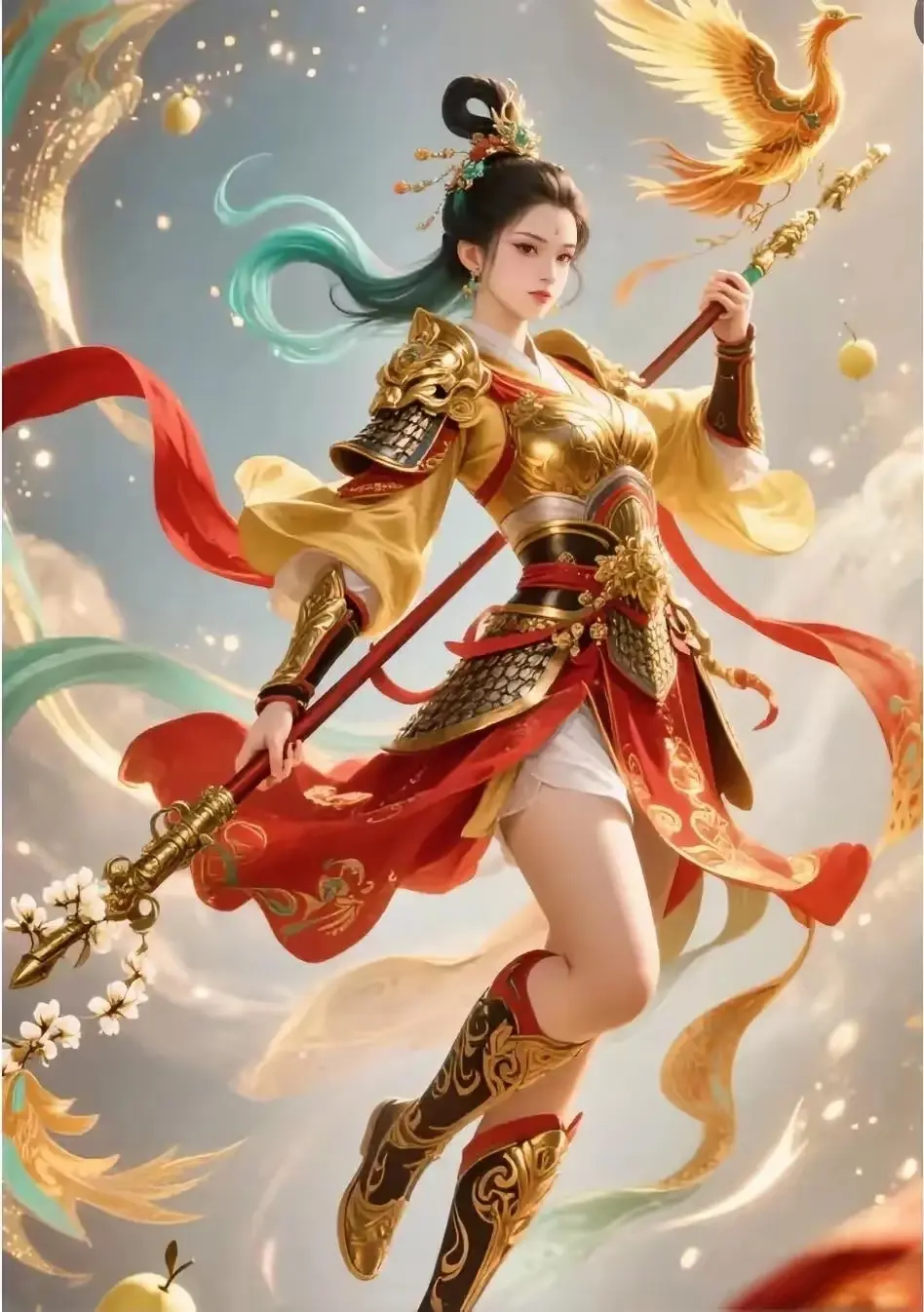 常胜将军白文印催马来战薛金莲，薛丁山怕妹妹有失，急忙挺方天画戟迎住白文...