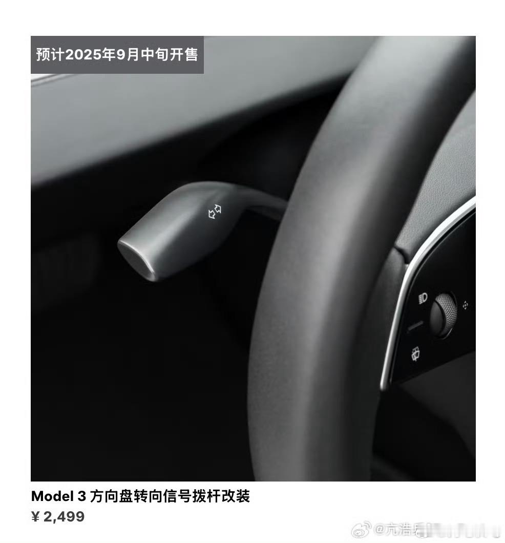 Model3老车主加装拨杆需2499元建议把换挡杆也加回来 加钱都行[吃瓜] ​