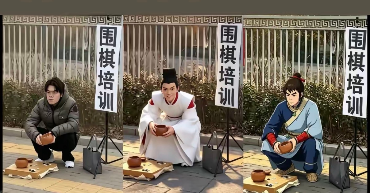 柯洁:如果最后那个下棋不会发光的话，你们俩一起上吧。 ​​​