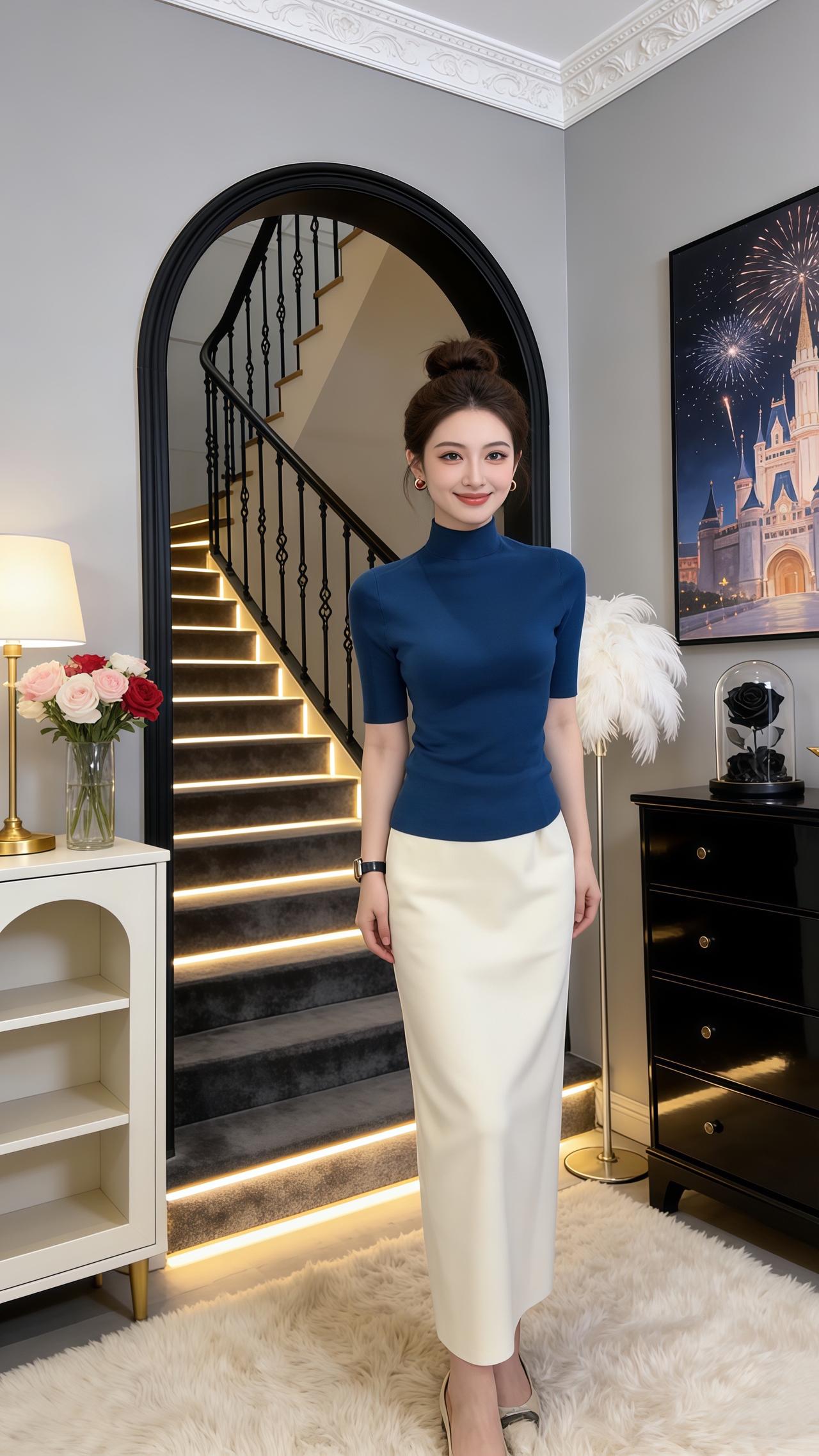 半高领针织衫洋气减龄修身显瘦