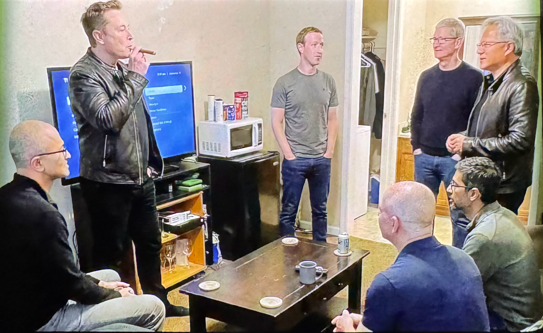 马斯克扎克伯格挤出租屋开会？微波炉+折叠床，AI大佬把“创业陋室”玩成行为艺术？