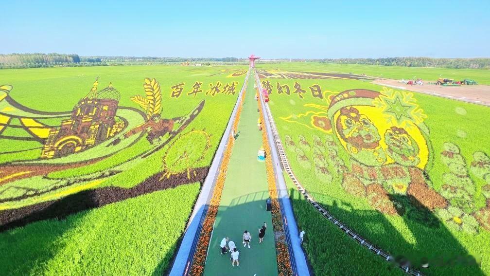 好消息！黑龙江农民丰收节主场活动要在闫家岗农场开启啦。

这里有出圈的稻田画，还