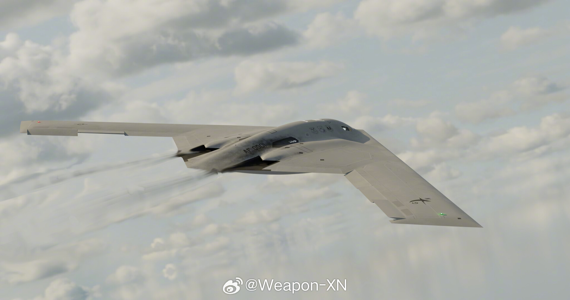 #兵器影像[超话]# 艺术创作：美国空军B-21“突袭者”轰炸机发射 JASSM