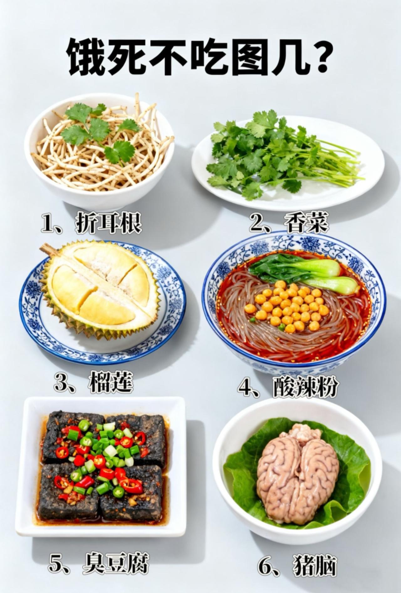 灵魂拷问来咯！有没有哪样食物，
是刻在你DNA里的抗拒？
是折耳根的腥，
香菜的