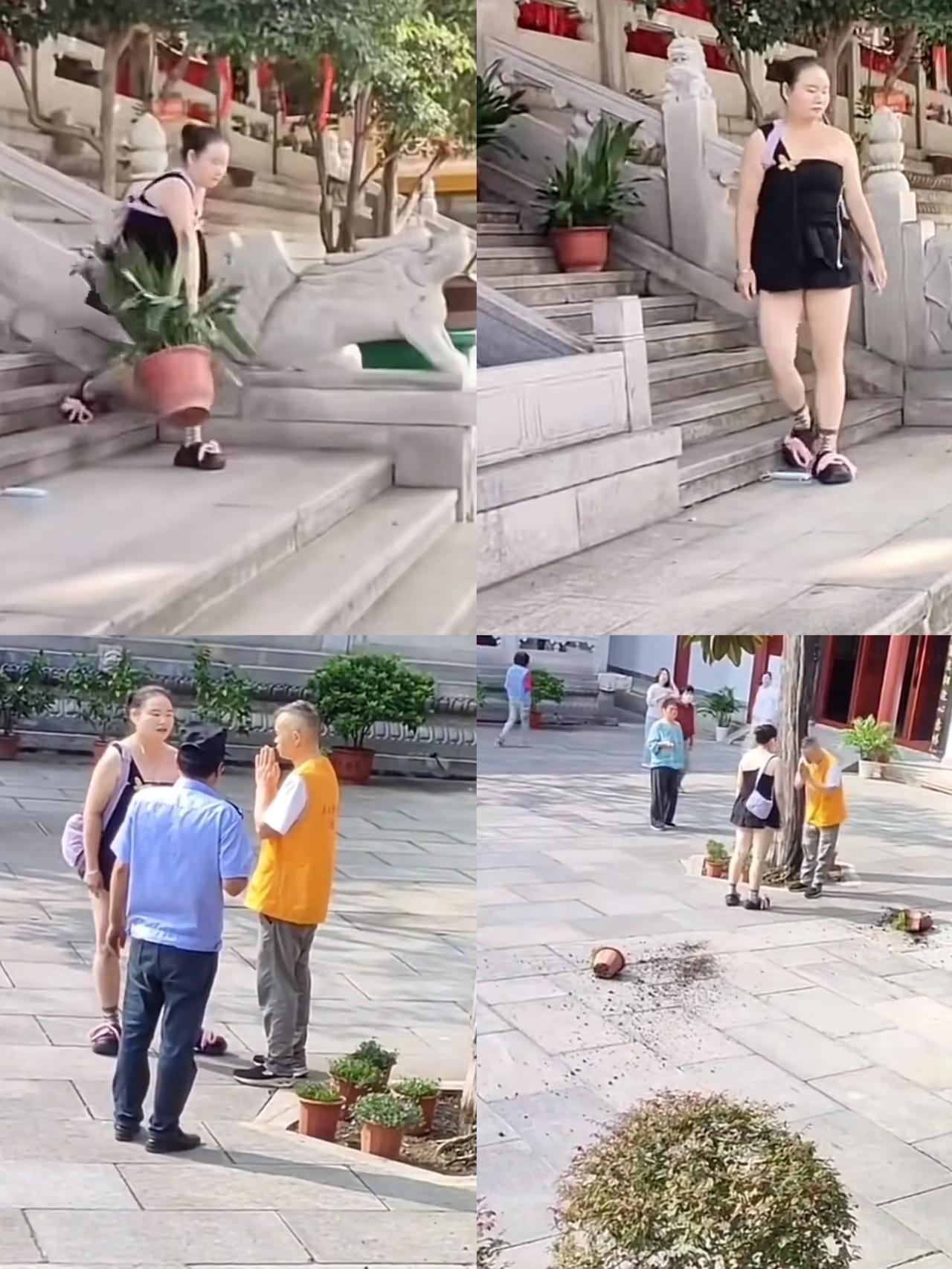 你知道吗？

女子去寺庙因着装被拒，转头就砸了满院花盆，一边说寺庙不近人情，一边