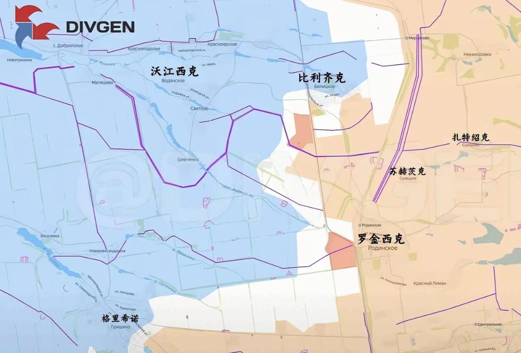 俄军中部集群在红军城以北一点点向前推进，比利奇克是明显的攻击目标。现在乌军已经难