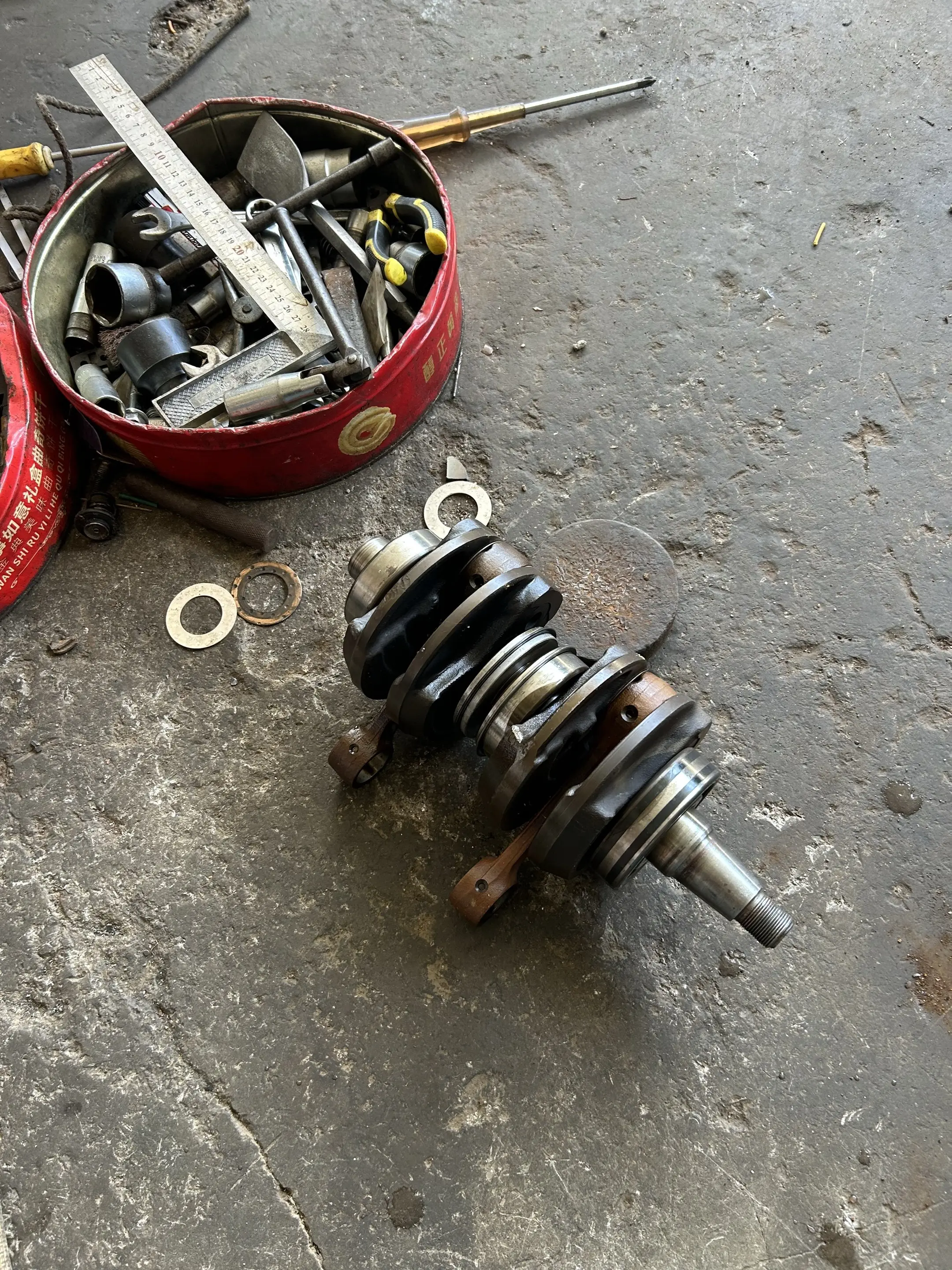 雅马哈40曲轴维修，不知道那个专家修成同步了