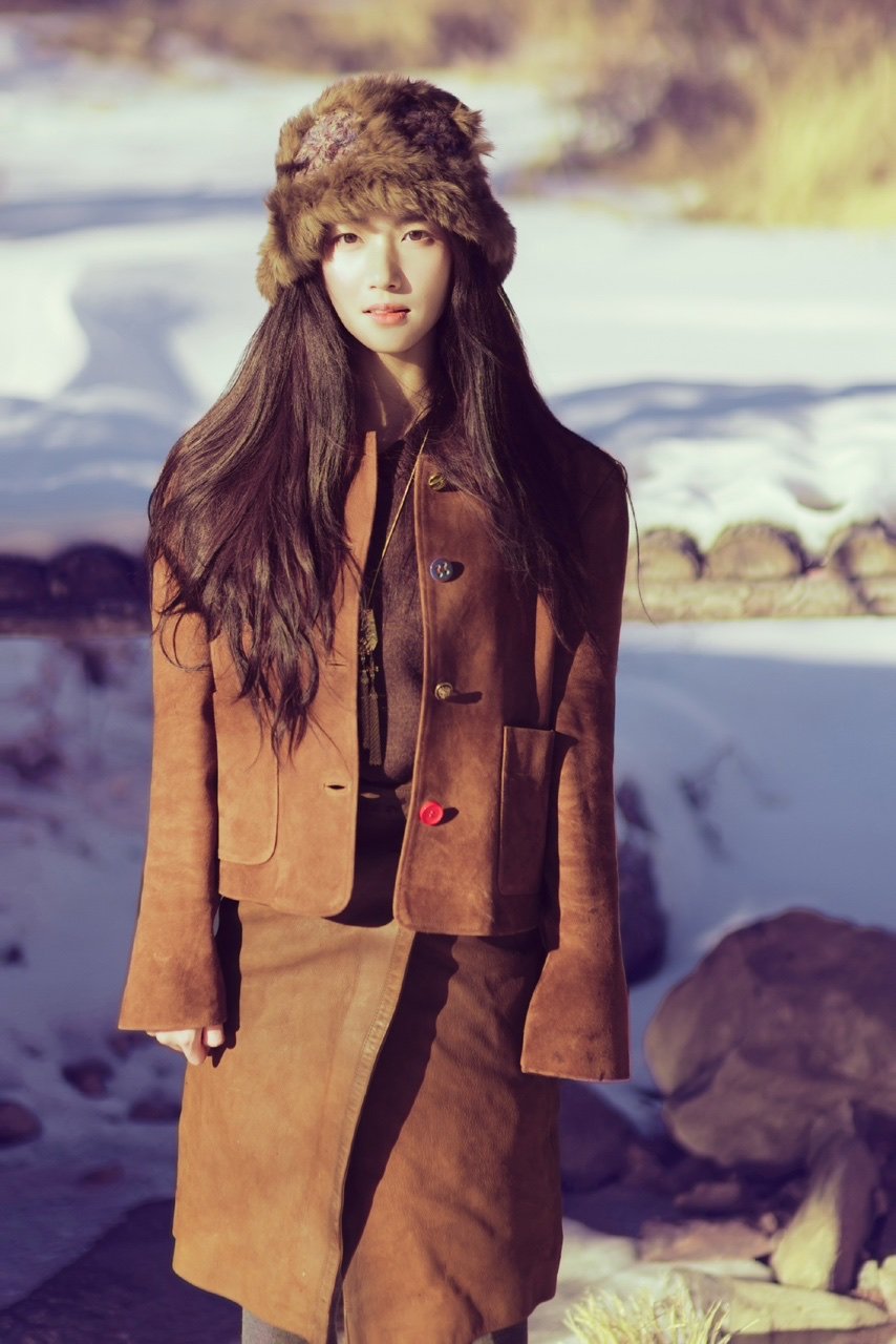 卢昱晓妇女节营业 卢昱晓复古皮草帽 卢昱晓妇女节营业 