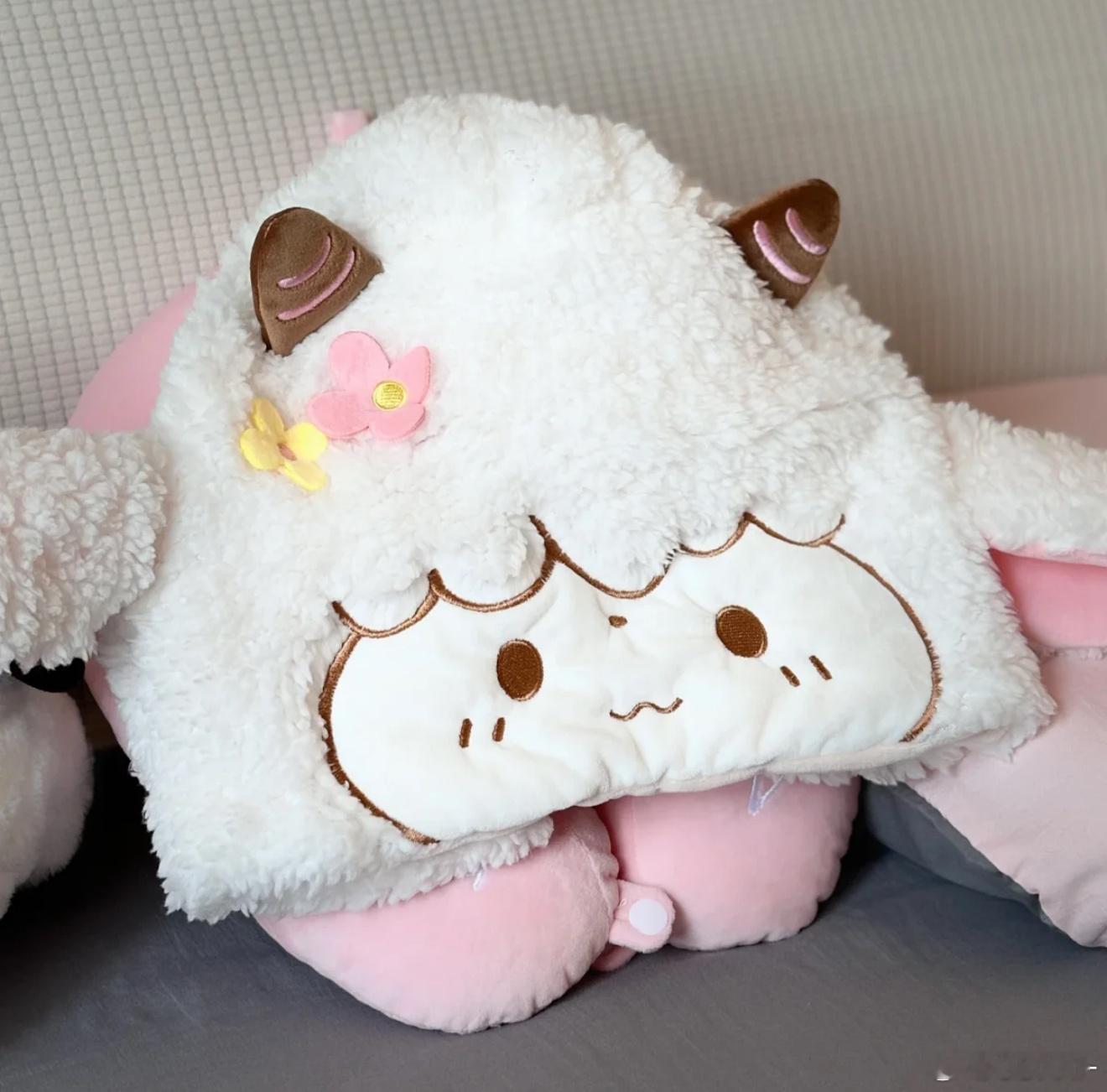 最想要小羊连帽可拆卸U型枕，太可爱了 