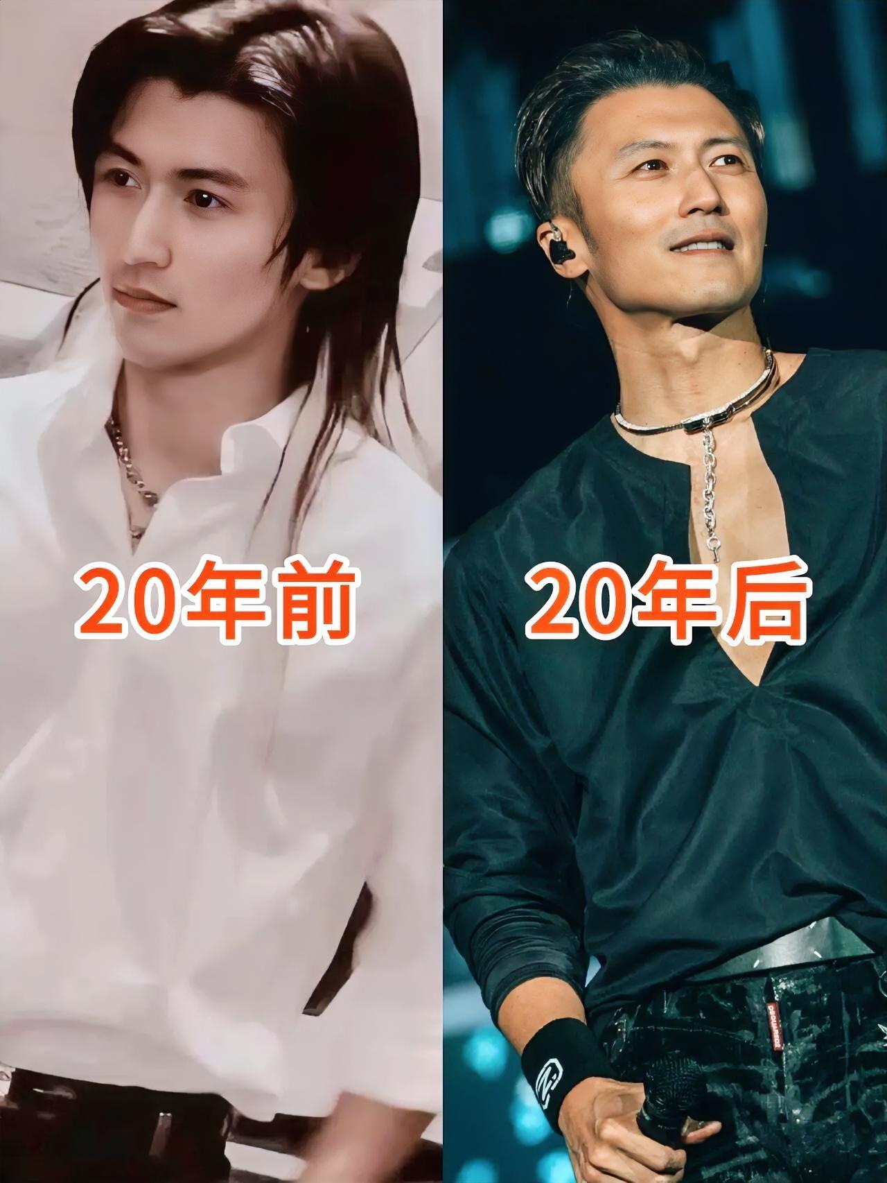 20年前的谢霆锋稚嫩
20年后的谢霆锋浑身都散发着
一个成年男性该有的魅力
还一