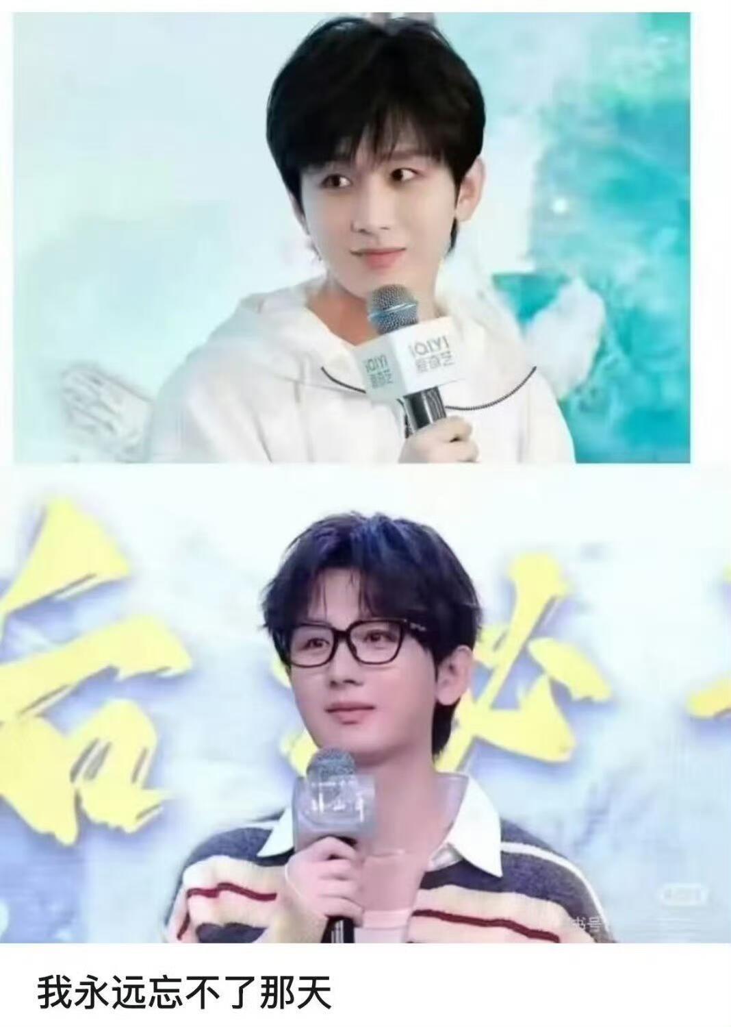 一张是少年明媚，一张是历经世事，有些瞬间看了真的会心疼😭 ​​​