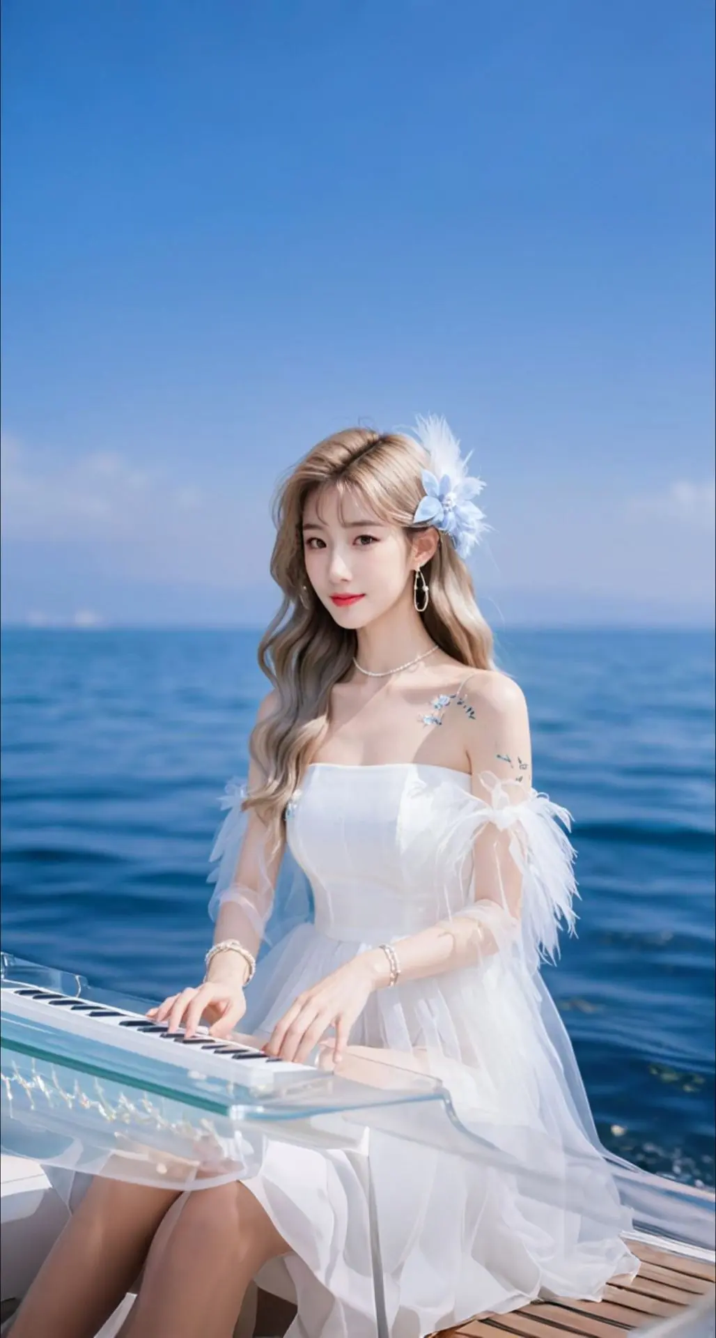 AI扩图 AI海畔琴梦