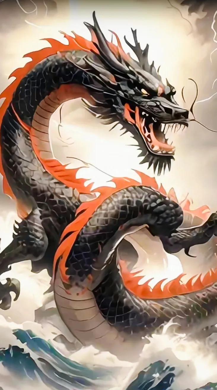龙行天下，气吞万里。天地龙行海 天地龙行海畔