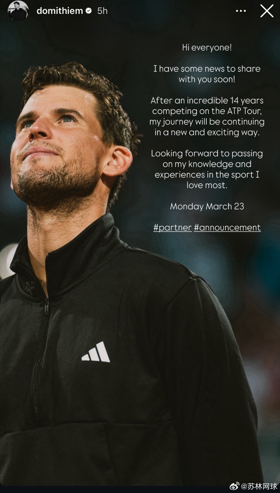 蒂姆暗示可能担任教练的角色。 你意外吗？什么时候会和谁合作，拭目以待。网坛风云