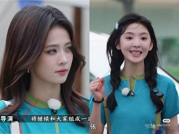 白鹿章若楠妆容《奔跑吧》收官录制里白鹿浓妆、章若楠淡妆同框，网友掀起审美争论，还