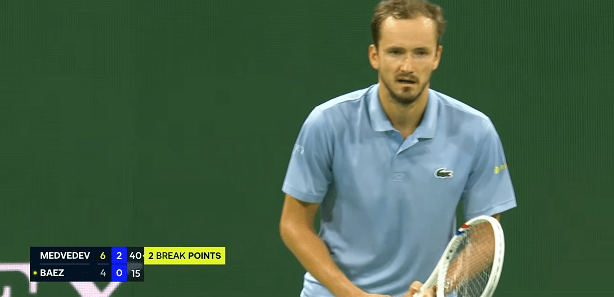 ATP印第安维尔斯站：梅德韦杰夫2-0巴埃斯轻松晋级16强