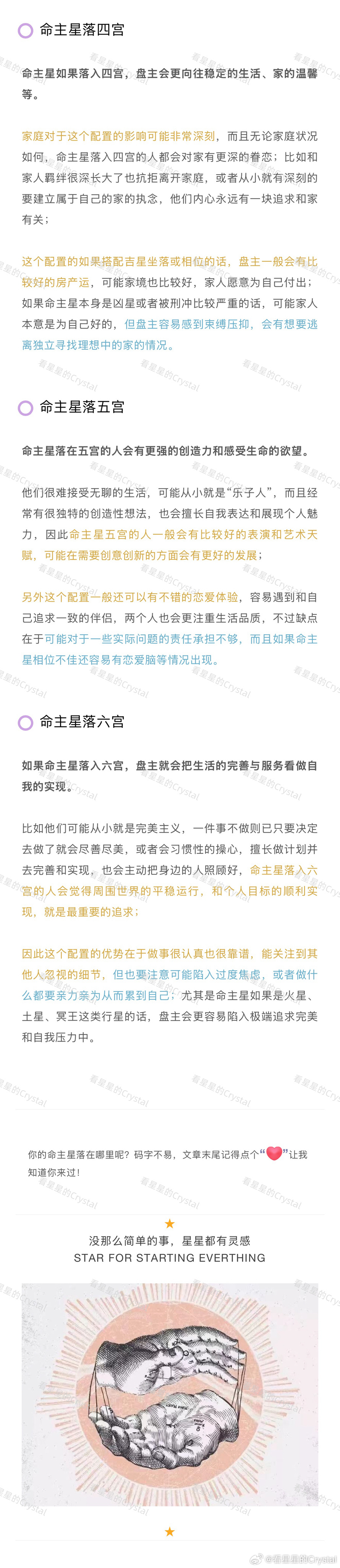 【从命主星看你天生就要在哪里“发光”  （上）】命主星即上升星座的守护星，在占星
