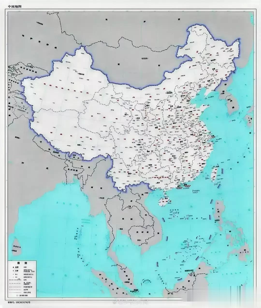 中国2023新版地图发布后一个星期，表示抗议的国家有五个。

印度，越南，马来西