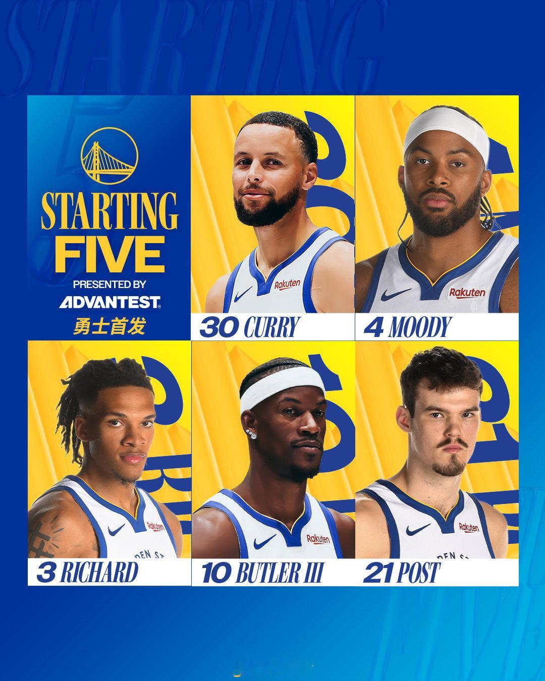 勇士今日首发：热火vs勇士