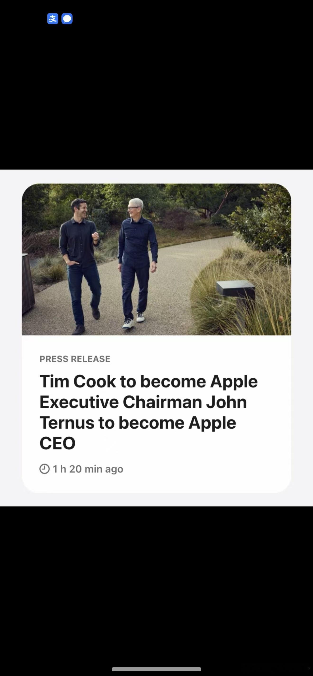 库克不再担任苹果CEO 库克卸任苹果CEO，由约翰·特纳斯接任。乔布斯-库克-约