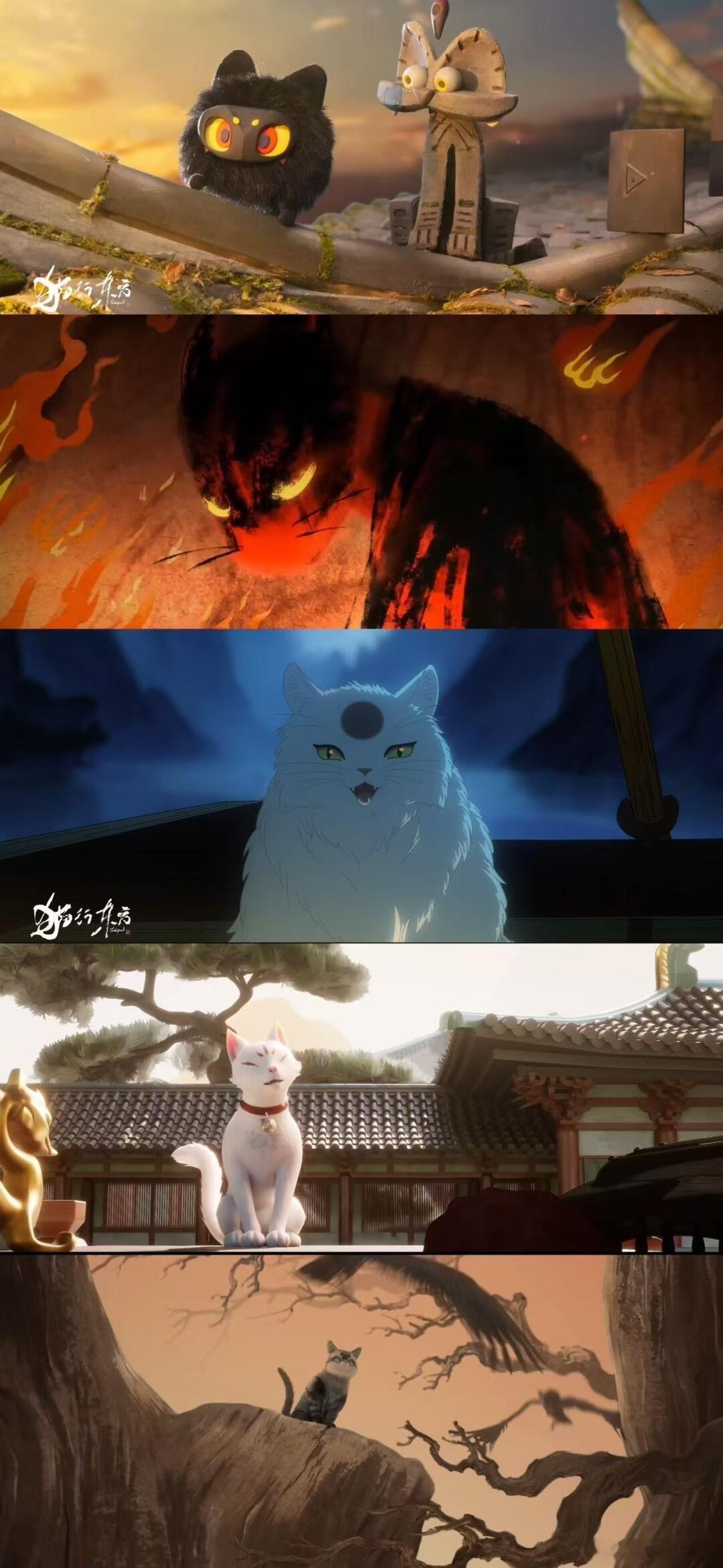 终于等到小猫动画陪我过年了  终于等到这部小猫动画了！国风画风超美，小猫们上天遁