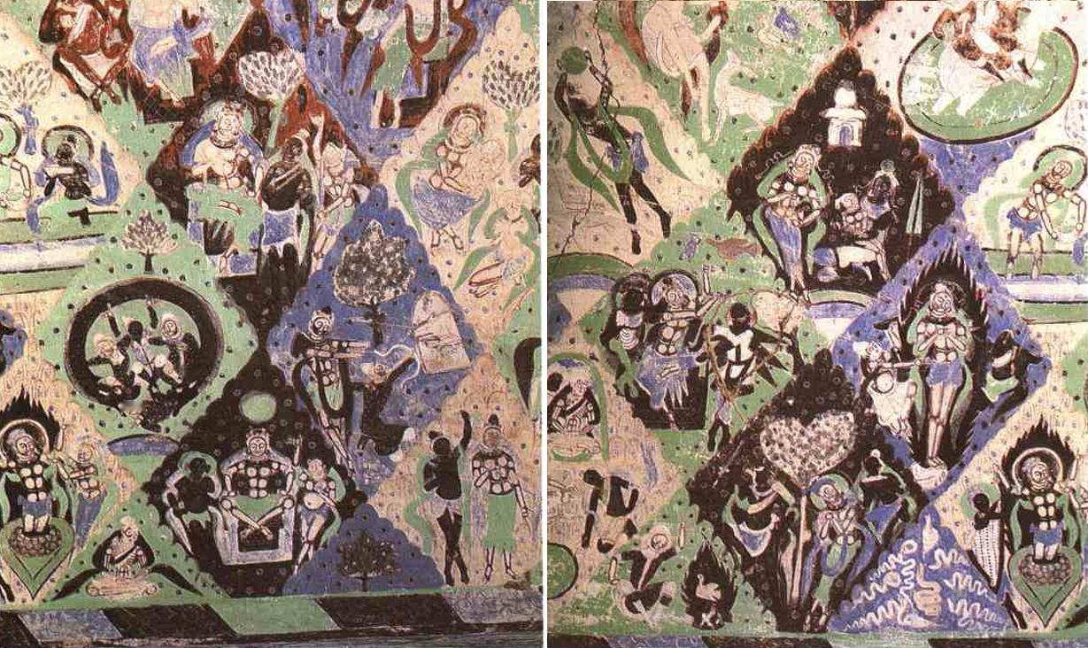 新疆克孜尔石窟17窟是最早的一批石窟, 碳14测年估计其制作于公元237年至32