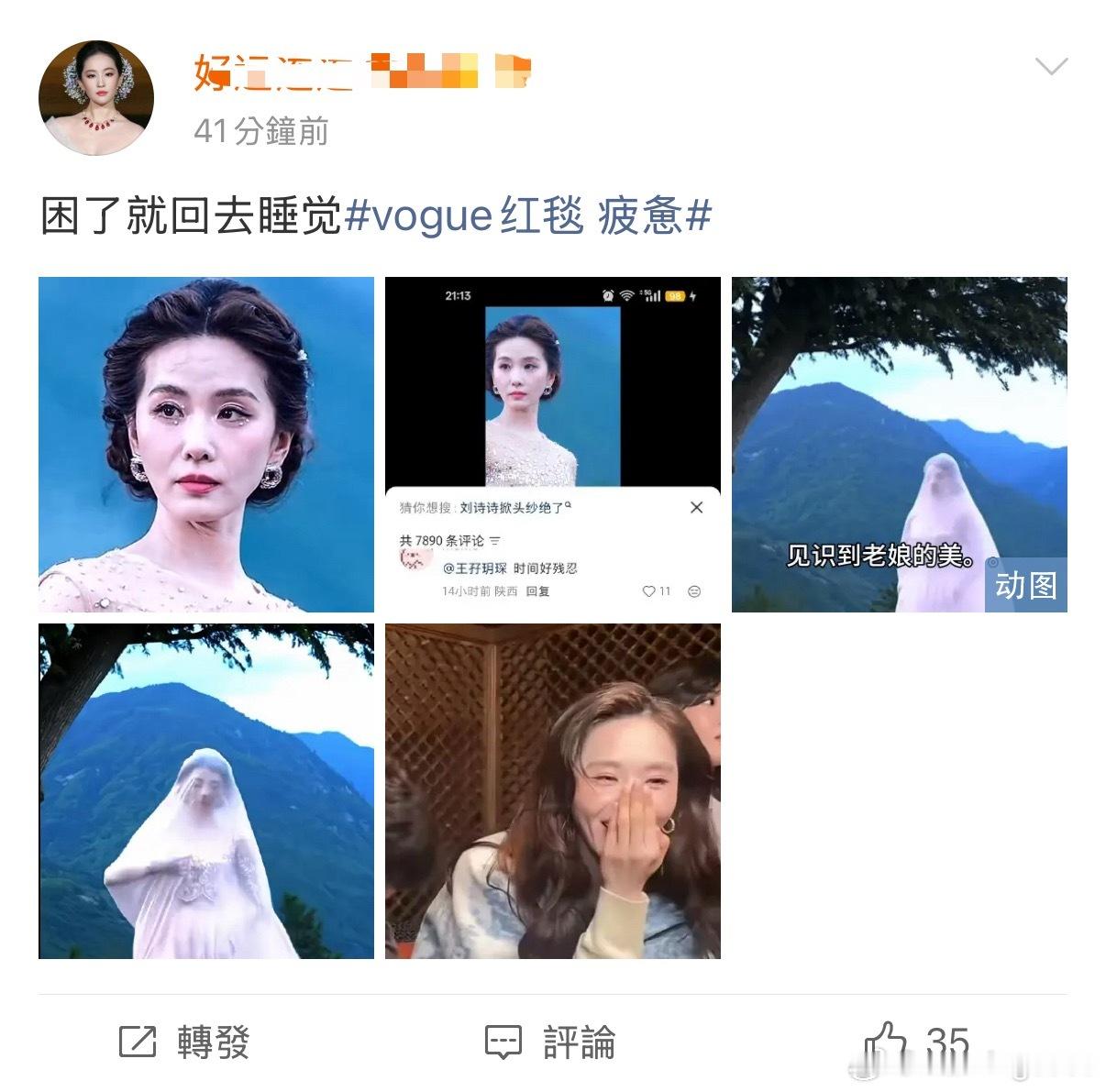 刘亦菲 刘诗诗fans正在vogue红毯 疲惫火热交流中同为85🌸顶梁柱 谁现