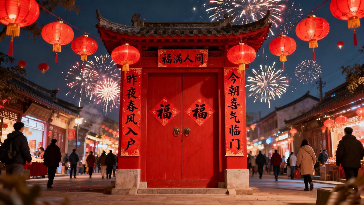 上联：昨夜春风入户，诚邀下联上联：昨夜春风入户，下联：今朝喜气临门，横批：福满人