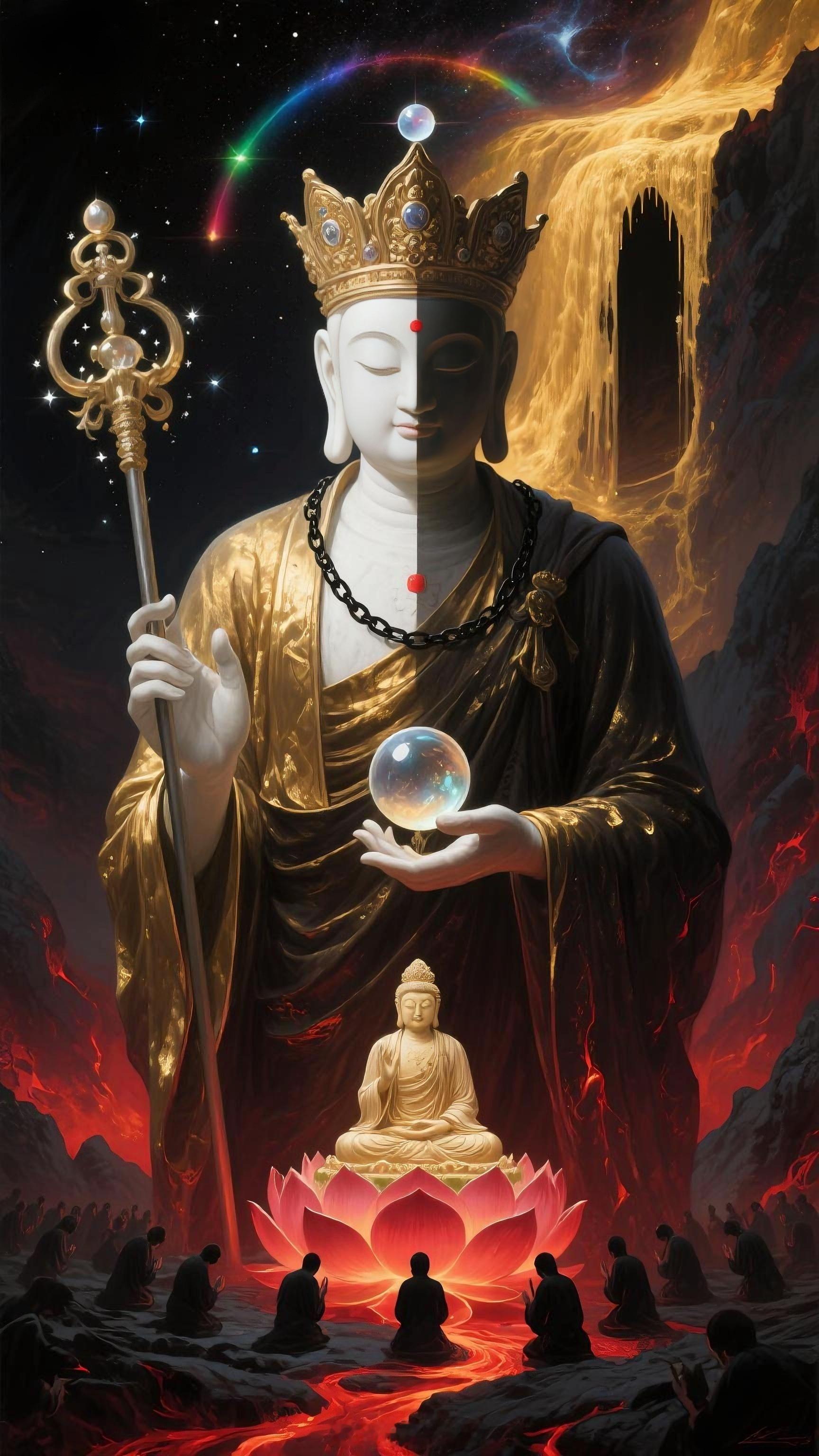 遇见地藏王菩萨，刷到即是福运来到，地狱不空，誓不成佛。祈愿护佑  随喜礼赞的朋友