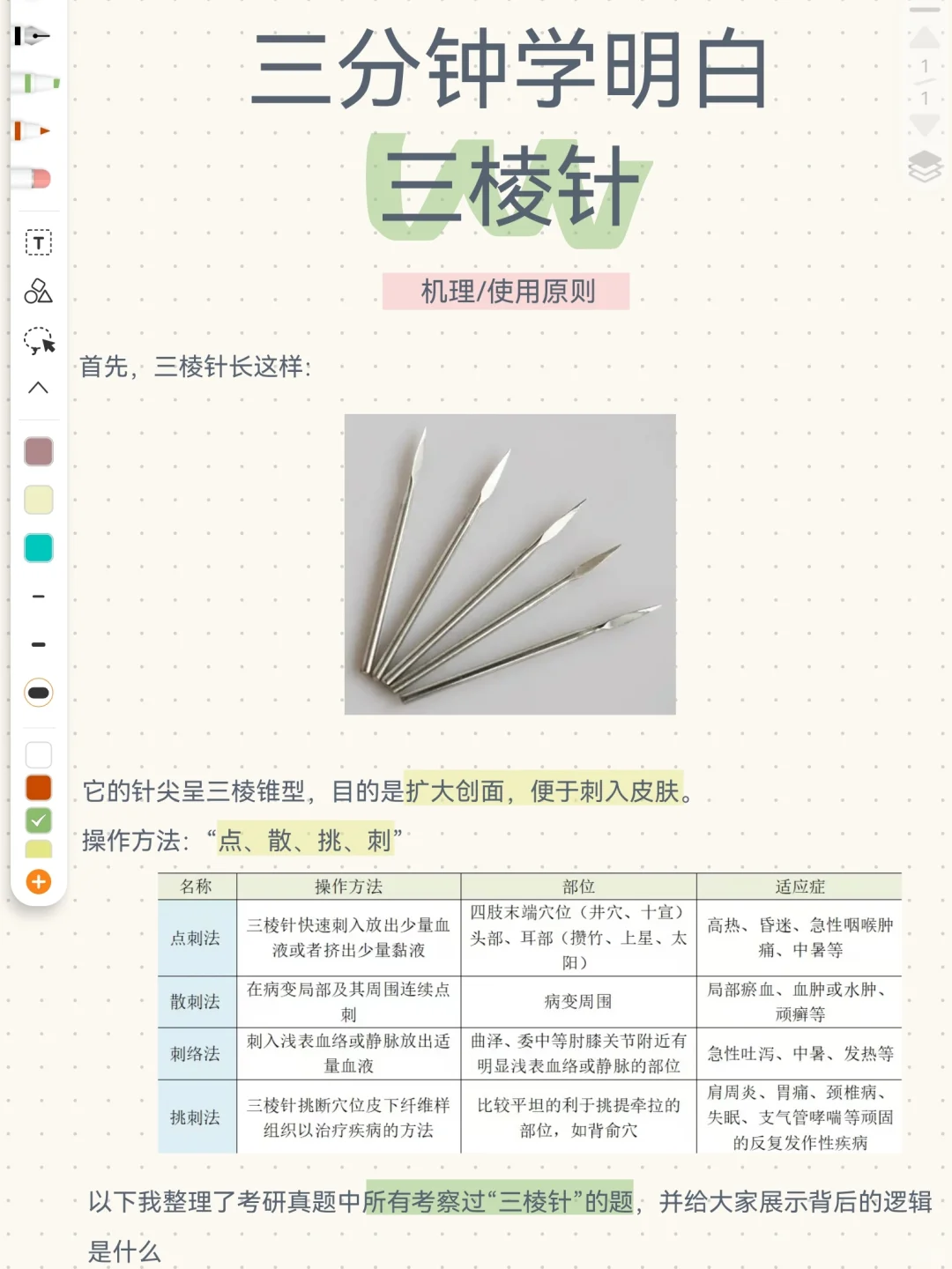 三分钟学明白三棱针🆘
