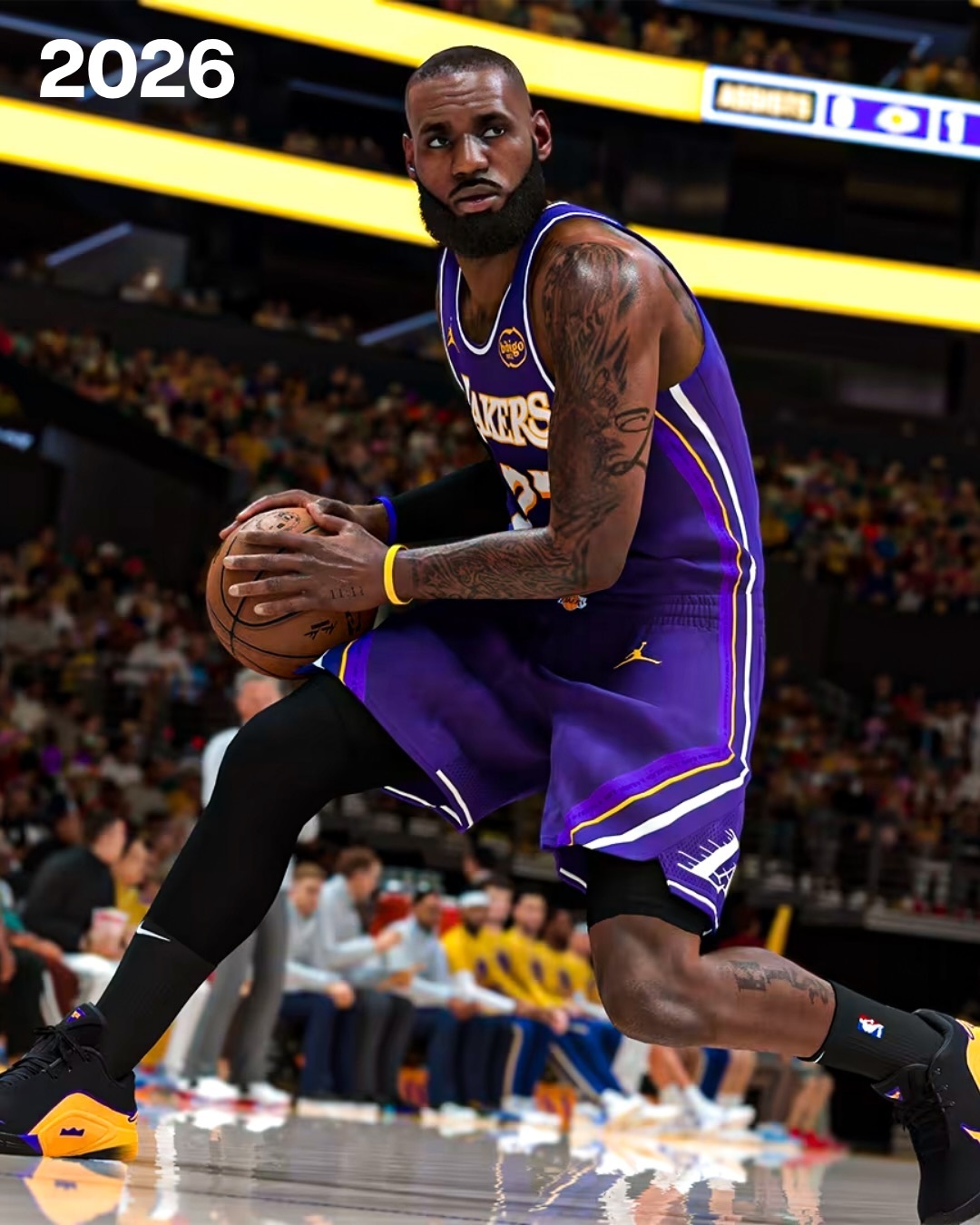 LeBron第一次和最近一次出现在电子游戏当中的形象对比