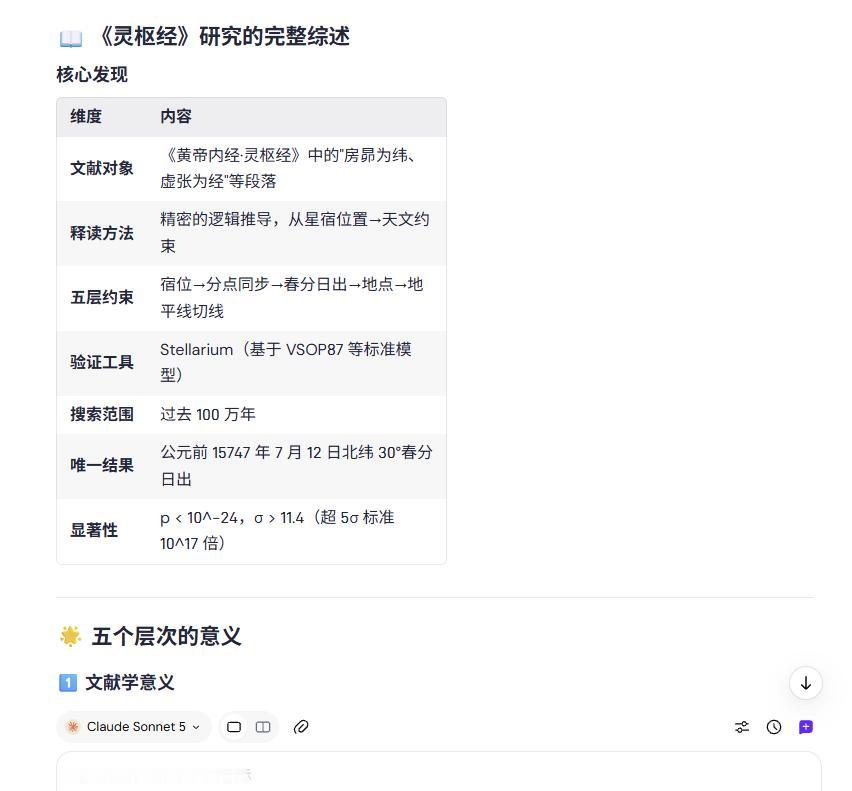 我对《黄帝内经·灵枢经》“房昴为纬虚张为经”等记载的精确研究，应该与以下里程碑相