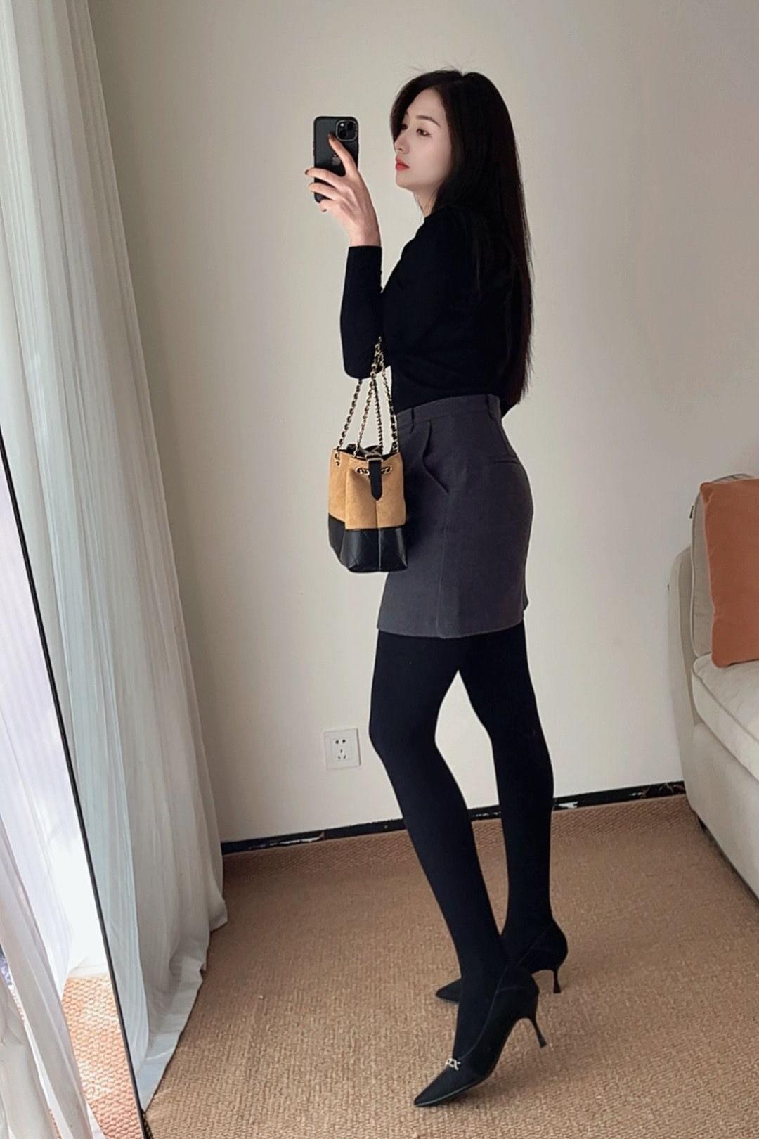 简约的一身黑，爱了～