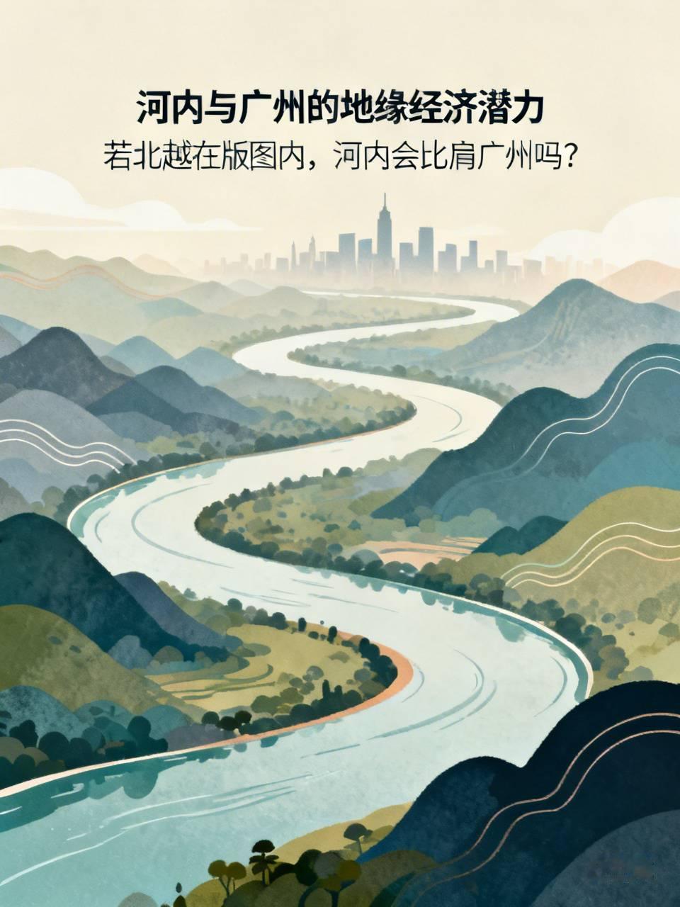 若北越在版图内，河内还真有比肩广州的可能。北越和我国广西、云南接壤，山水相连，河