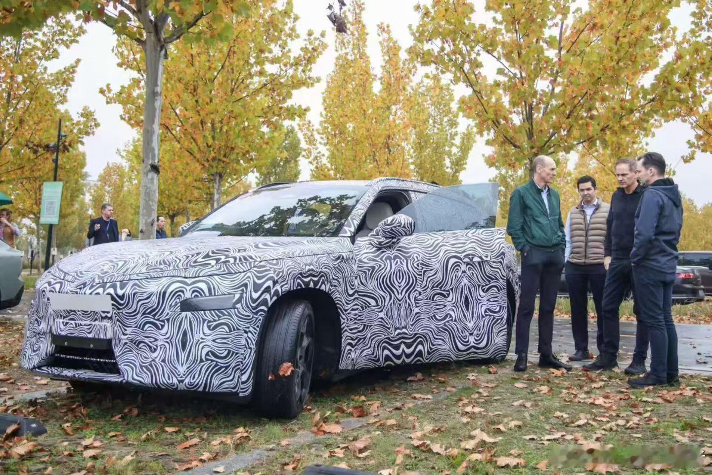 各位大咖，大众CEO与大众中国CEO旁边停的是哪一款新车型？[微笑]大v聊车 ​