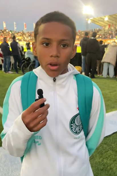 🗣️保罗·内托（代表帕尔梅拉斯出战U12世俱杯）：“我的偶像是恩德里克，能像他