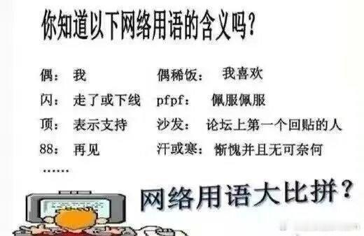 你知道这些网络用语的含义吗？
