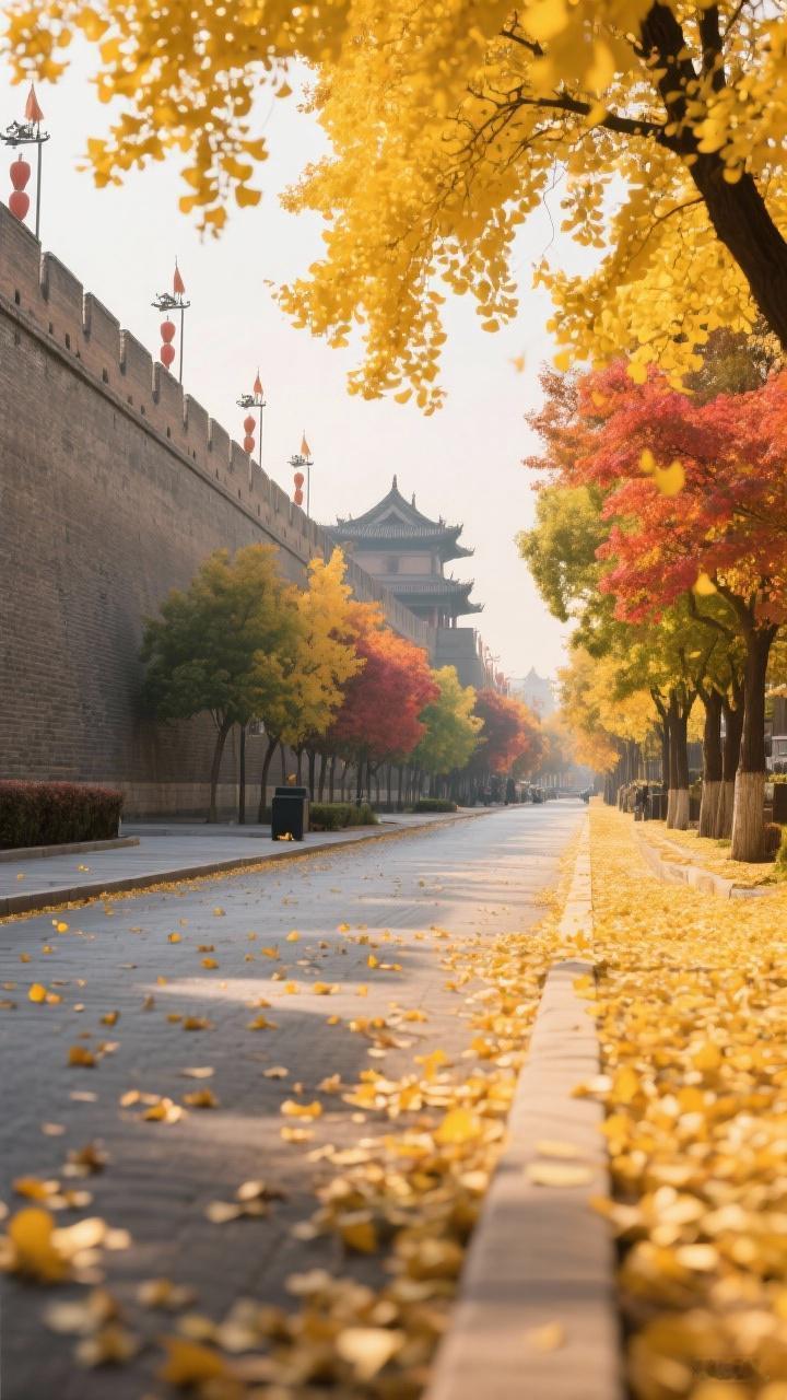 冬日生活打卡季西安城墙下