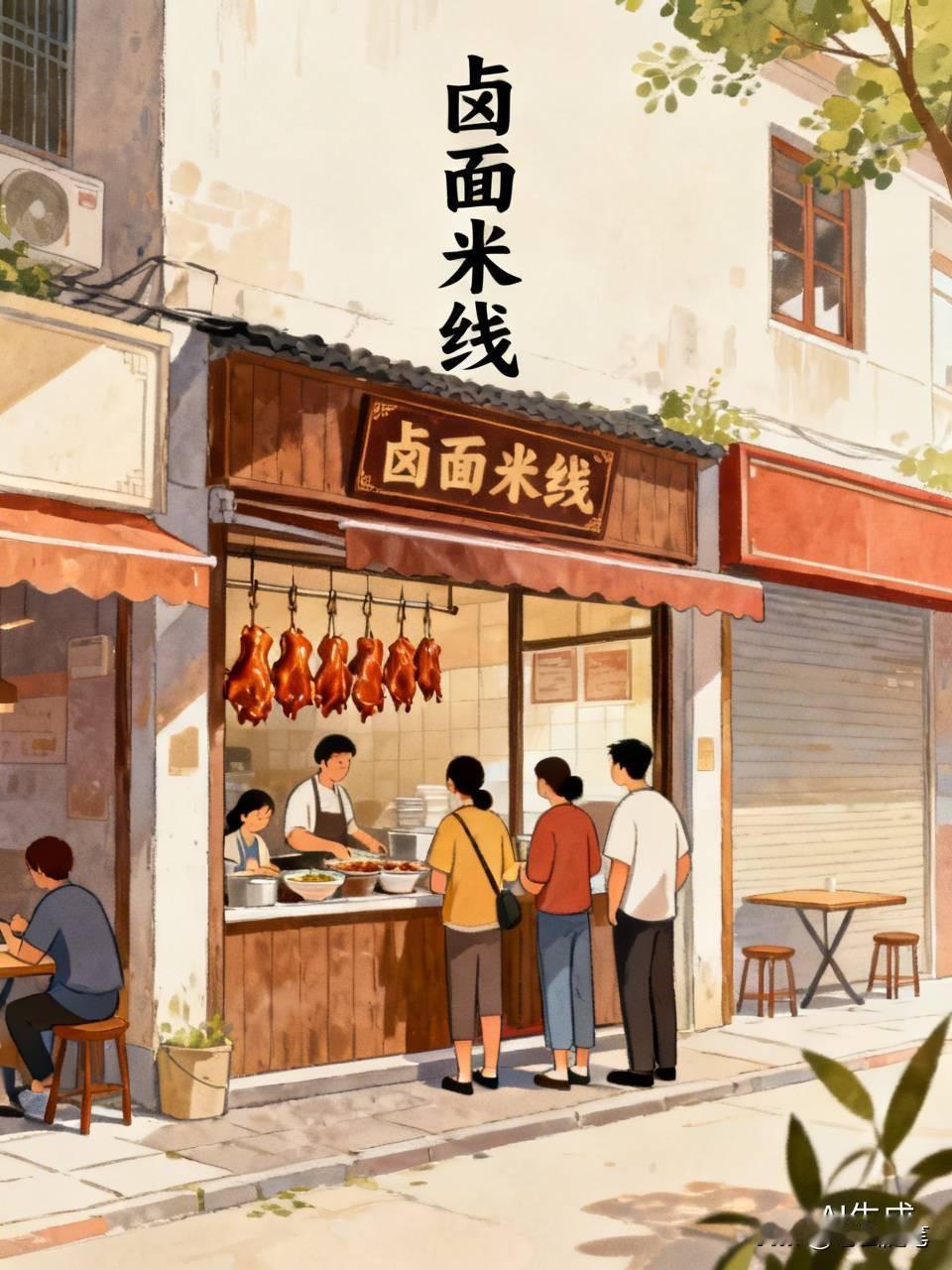 我家旁边有个小吃店，门面不大，就卖卤面米线，以前没怎么留意，只是路过的时候，经常