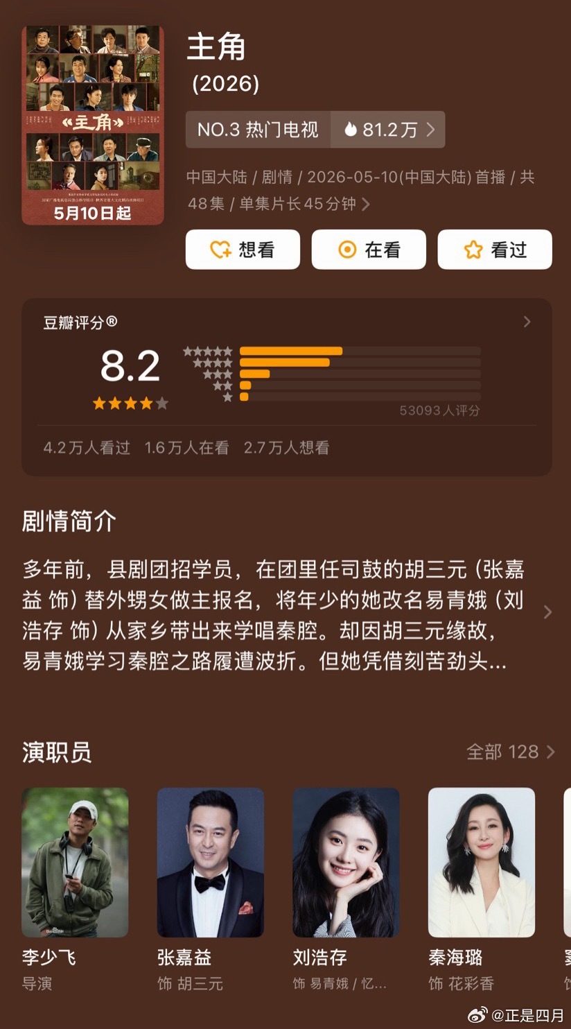 主角豆瓣开分8.2，结局如果是网传那样可能要掉。 